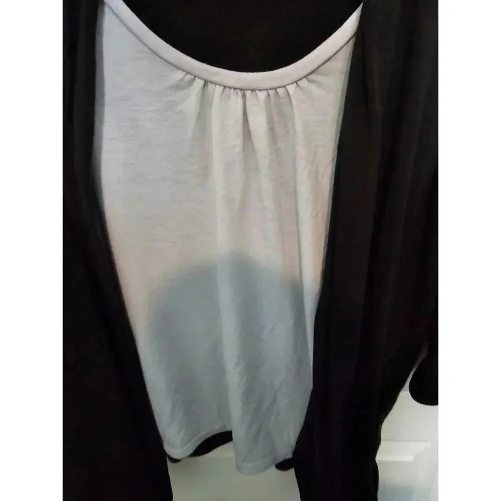 Black White Notation Cardigan Large - image 4